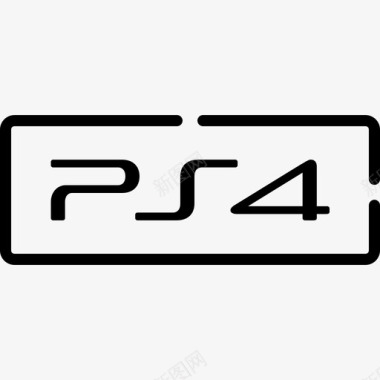 4K图标Ps4视频游戏徽标3线性图标图标