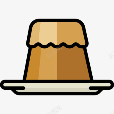 布丁布丁食品甜点2原色图标图标