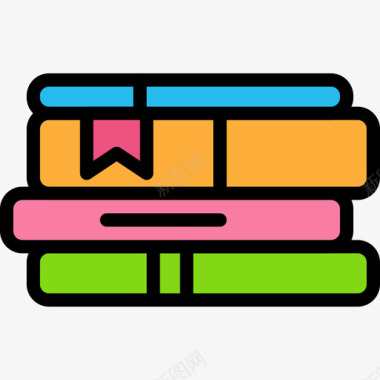 书籍书籍教育42线性颜色图标图标
