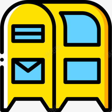 黄色滑雪板邮箱邮件4黄色图标图标