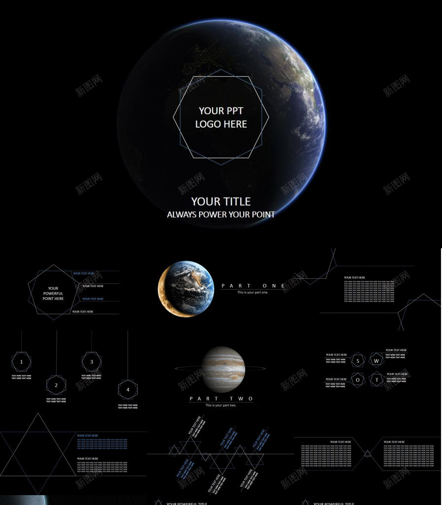 星空欧美商务汇报通用PPT模板_88icon https://88icon.com 商务 星空 欧美 汇报 通用