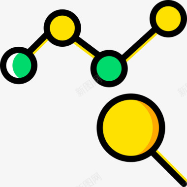 折线图PNG折线图营销11黄色图标图标