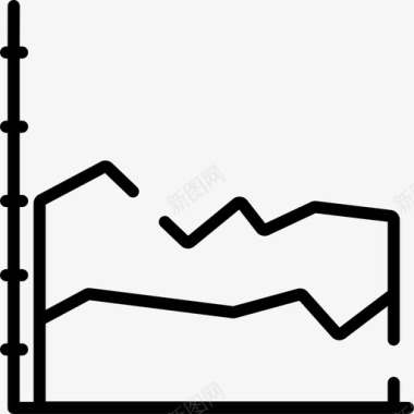 上升折线图折线图信息图4线性图标图标