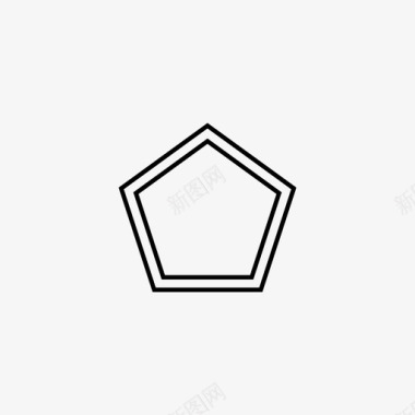 五边形五边形基本几何学图标图标