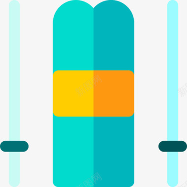 运动品牌服装滑雪板冬季运动9平躺图标图标