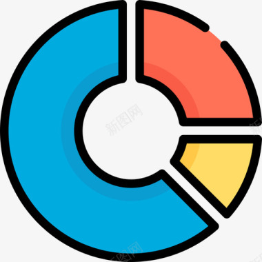 饼图数字营销25线性颜色图标图标