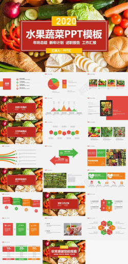蔬菜素描有机水果蔬菜类产品宣传介绍工作总结