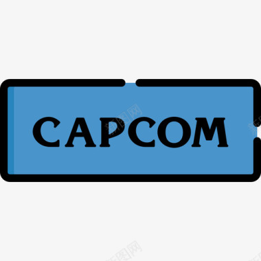 徽标Capcom视频游戏徽标2线性颜色图标图标