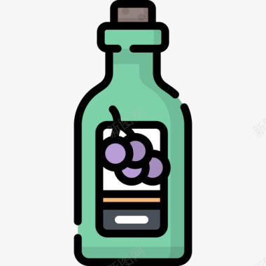 酒川维饮料3线性颜色图标图标