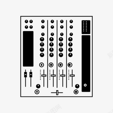 话筒舞蹈混音器俱乐部舞蹈图标图标