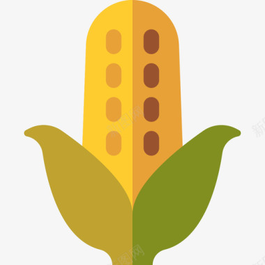 玉米秋季17平坦图标图标