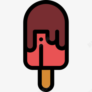 烧烤节冰淇淋烧烤派对4原色图标图标