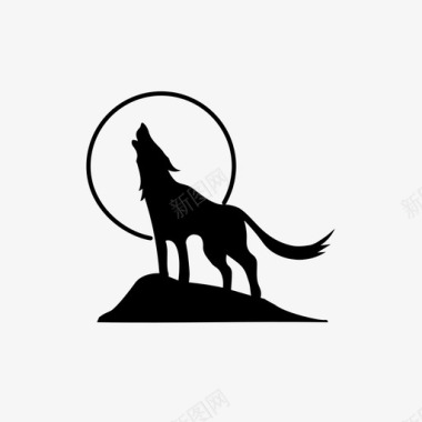 狼嚎万圣节狼人图标图标