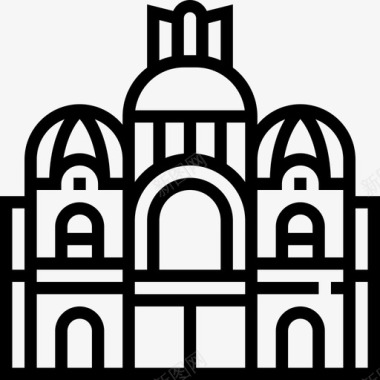 墨西哥大教堂5直线图标图标