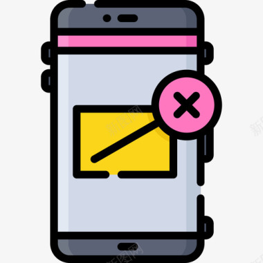 短信手机icon智能手机移动功能16线性彩色图标图标