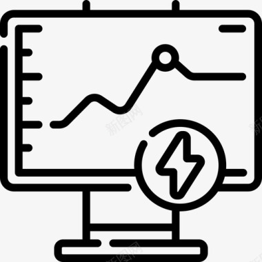 能源计费统计可再生能源线性图标图标