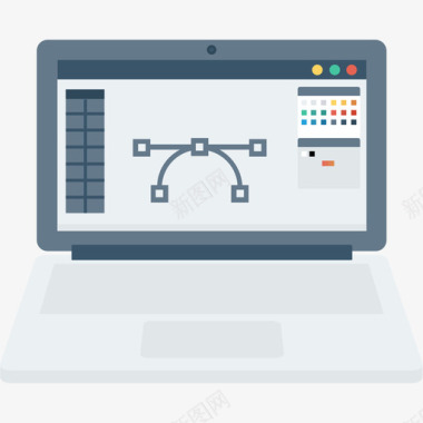 平板键盘笔记本电脑网页开发界面平板电脑图标图标