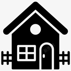 美国别墅房屋建筑家庭住宅图标高清图片
