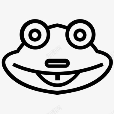 青蛙脸蝙蝠脸青蛙头图标图标