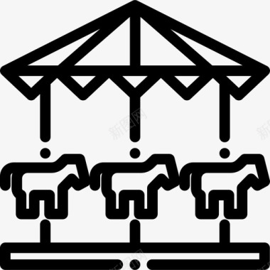 12号旋转木马12号直线型图标图标