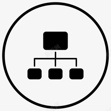 圆环形图表流程图层次结构导航图标图标