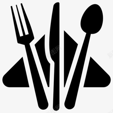 餐厅餐饮餐具食品服务图标图标