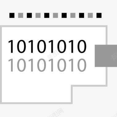 二进制代码网络10扁平图标图标