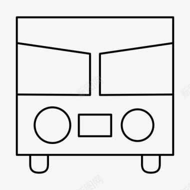 公共交通标识校车公共交通图标图标