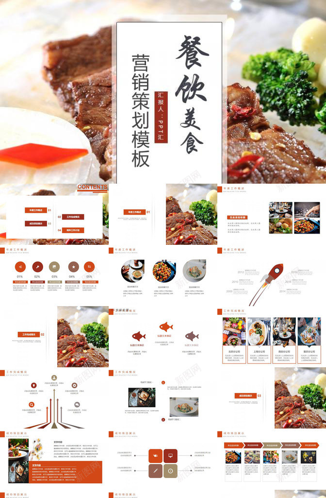 餐饮美食大气西餐美食营销推广策划PPT模板_88icon https://88icon.com 大气 策划 美食 营销推广 西餐 餐饮美食