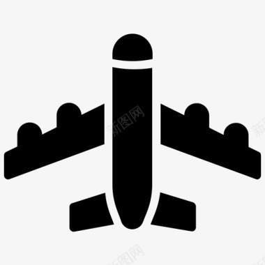 飞机航空旅行美国文化和地标符号图标图标