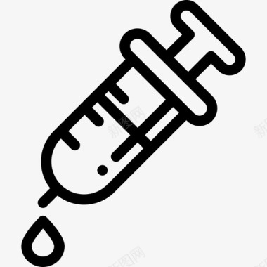 欧式生活注射健康生活方式9线性图标图标