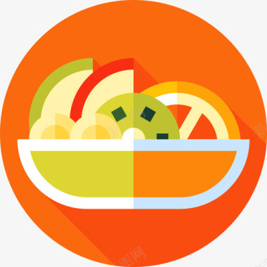水果沙拉三餐平的图标图标