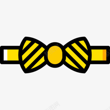领结男士配件4黄色图标图标