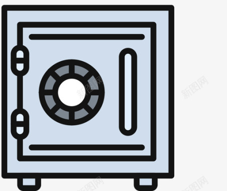 多色混合图标保险箱图标