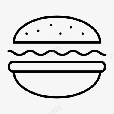 汉堡独立瘦肉图标图标