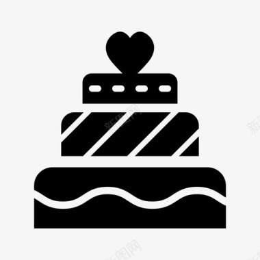 结婚蛋糕结婚纪念日爱情图标图标