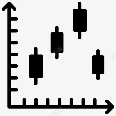 商务数据图烛台图分析数据可视化图标图标