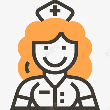 护士劳动节5黄影图标图标
