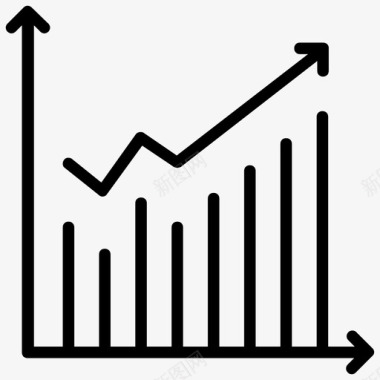条形装饰图增长图分析条形图图标图标