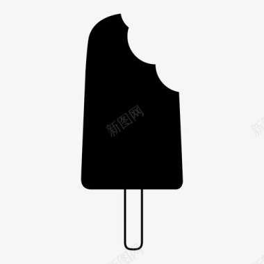 冰淇淋冰糕冰激凌釉图标图标