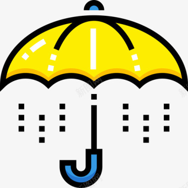 雨伞秋衣3线条色图标图标