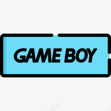 Gameboy游戏GameBoy视频游戏徽标2线性颜色图标图标