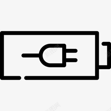 矢量物品电池电子物品线性图标图标