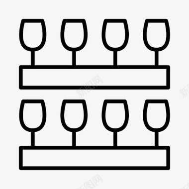 酿酒葡萄酒杯酒窖门饮料图标图标