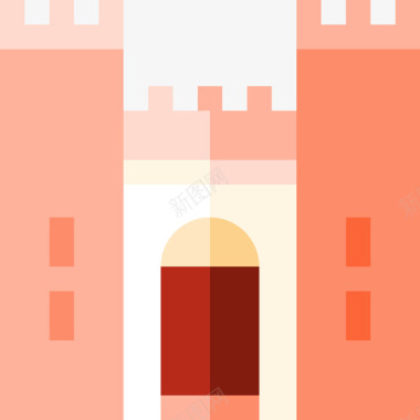 城堡房屋类型4平房图标图标