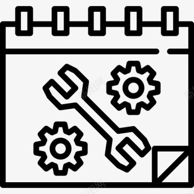 紧张的日程表日程表网络托管5线性图标图标