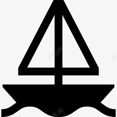 帆船航行5满载图标图标