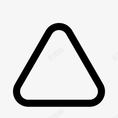 浅色几何三角形轮廓圆角几何图形图标图标