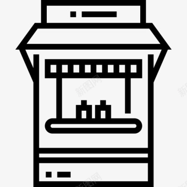 导弹车快餐食品车3线性图标图标