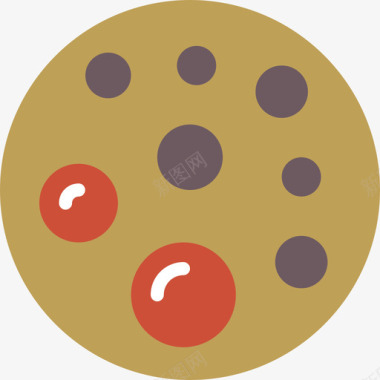 饼干美食5扁平图标图标